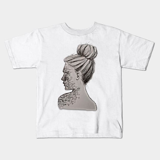 Personality is like a fingerprint HANDMADE ART DRAWING Kids T-Shirt by good love 